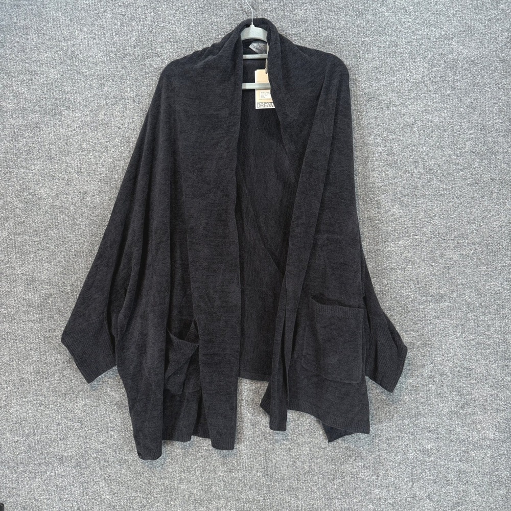 Barefoot Dreams Blanket Wrap Womens Small/Medium Black CozyChic Ultra Lite NEW
